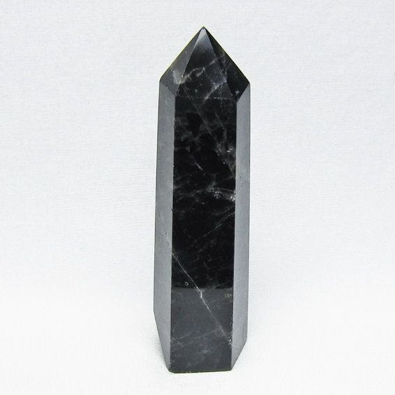 黒水晶 ポイント モリオン 六角柱 置物 一点物 152-4377