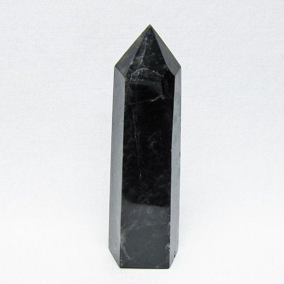 黒水晶 ポイント モリオン 六角柱 置物 一点物 152-4378