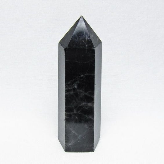 黒水晶 ポイント モリオン 六角柱 置物 一点物 152-4379