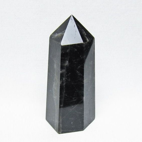 黒水晶 ポイント モリオン 六角柱 置物 一点物 152-4380