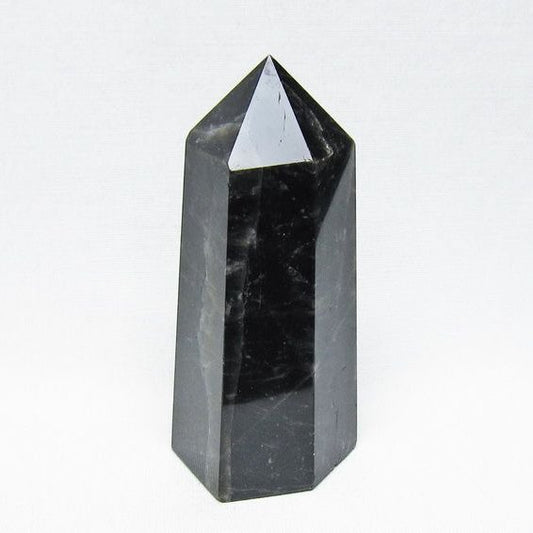 黒水晶 ポイント モリオン 六角柱 置物 一点物 152-4380