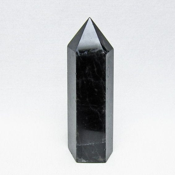 黒水晶 ポイント モリオン 六角柱 置物 一点物 152-4382