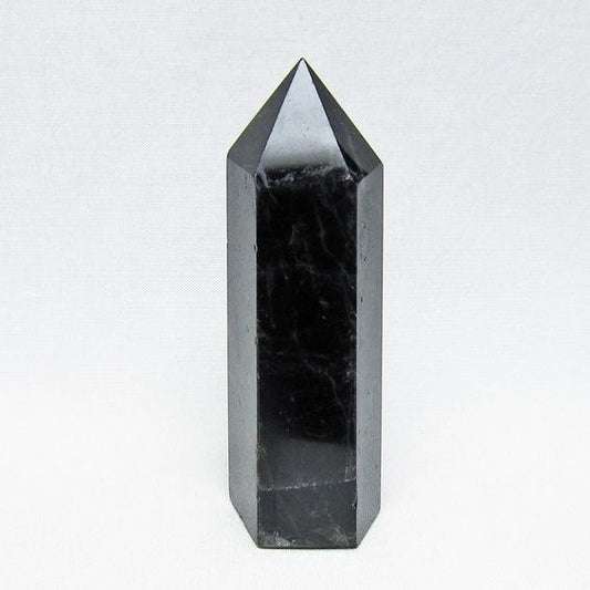 黒水晶 ポイント モリオン 六角柱 置物 一点物 152-4382