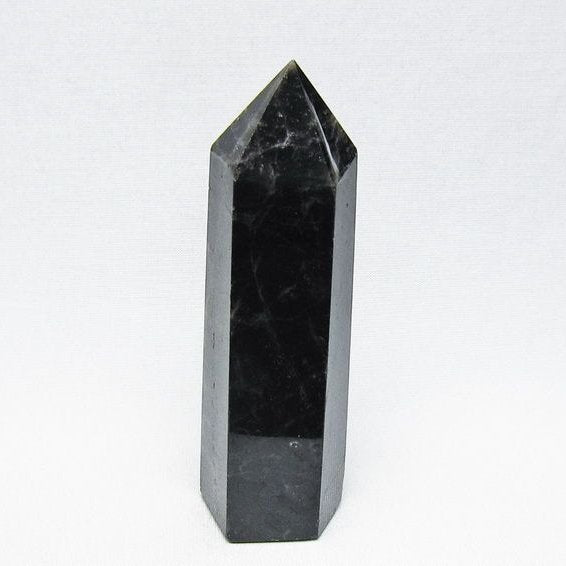 黒水晶 ポイント モリオン 六角柱 置物 一点物 152-4383