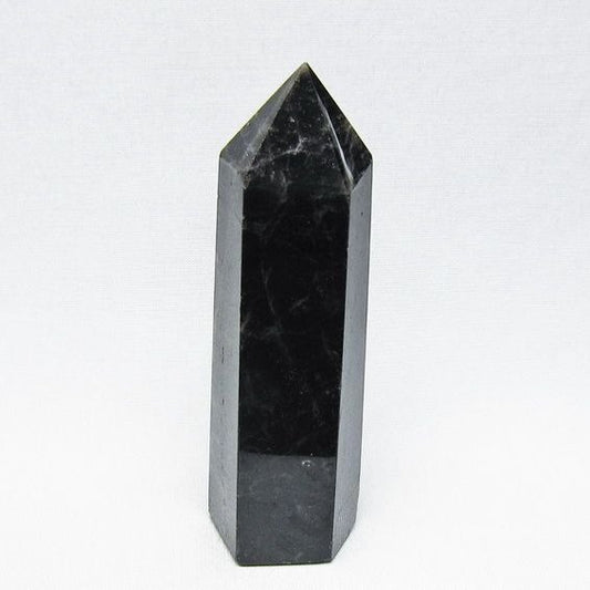 黒水晶 ポイント モリオン 六角柱 置物 一点物 152-4383