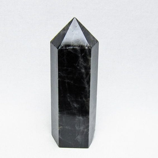 黒水晶 ポイント モリオン 六角柱 置物 一点物 152-4384