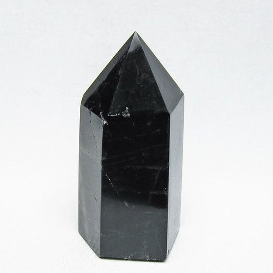黒水晶 ポイント モリオン 六角柱 置物 一点物 152-4385