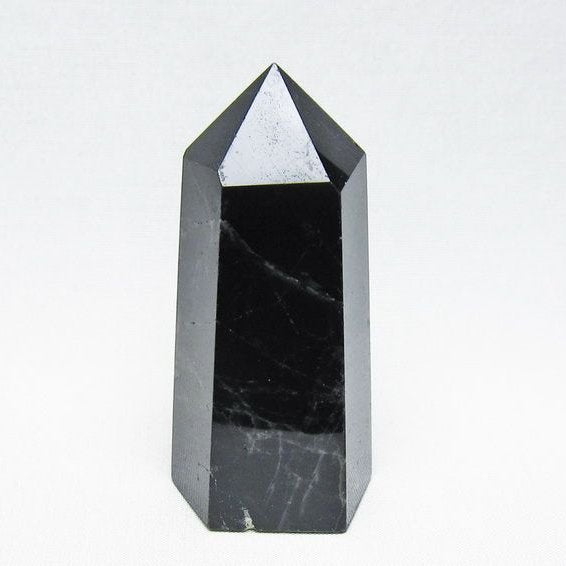 黒水晶 ポイント モリオン 六角柱 置物 一点物 152-4386