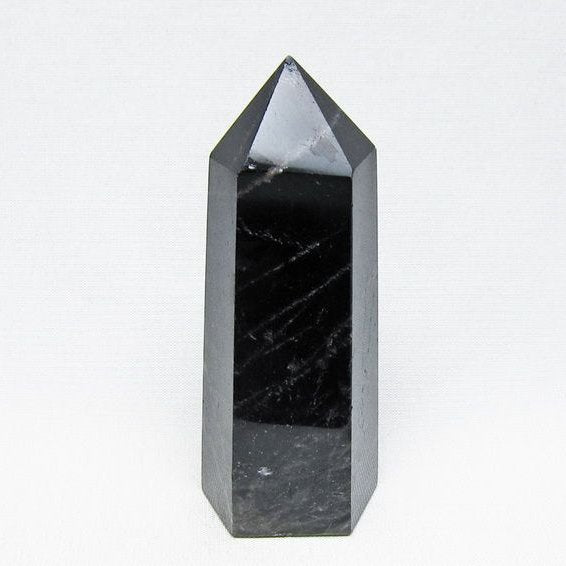 黒水晶 ポイント モリオン 六角柱 置物 一点物 152-4387
