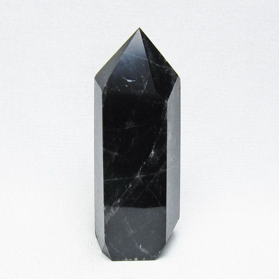 黒水晶 ポイント モリオン 六角柱 置物 一点物 152-4388