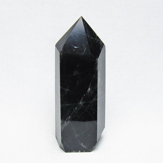 黒水晶 ポイント モリオン 六角柱 置物 一点物 152-4388