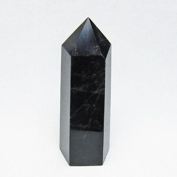 黒水晶 ポイント モリオン 六角柱 置物 一点物 152-4390