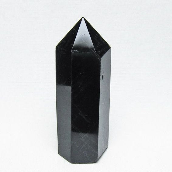 黒水晶 ポイント モリオン 六角柱 置物 一点物 152-4392