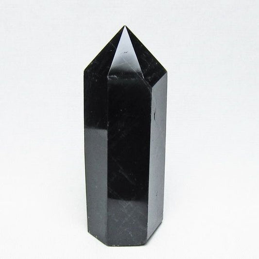 黒水晶 ポイント モリオン 六角柱 置物 一点物 152-4392