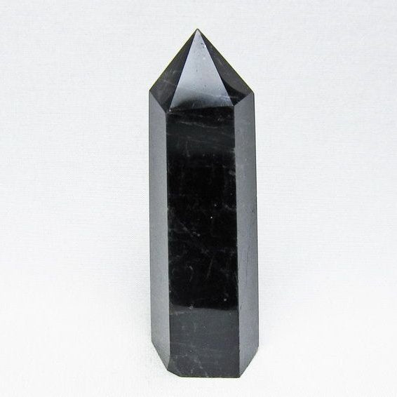 黒水晶 ポイント モリオン 六角柱 置物 一点物 152-4393