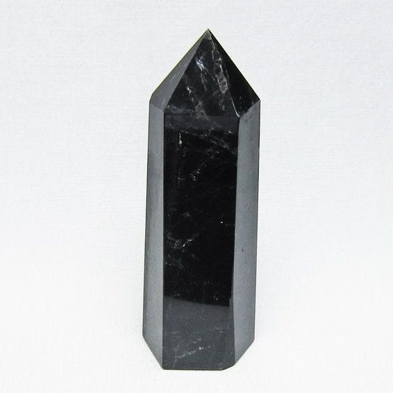 黒水晶 ポイント モリオン 六角柱 置物 一点物 152-4395