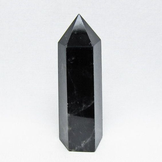 黒水晶 ポイント モリオン 六角柱 置物 一点物 152-4396