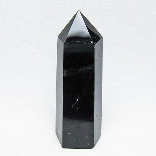 黒水晶 ポイント モリオン 六角柱 置物 一点物 152-4398