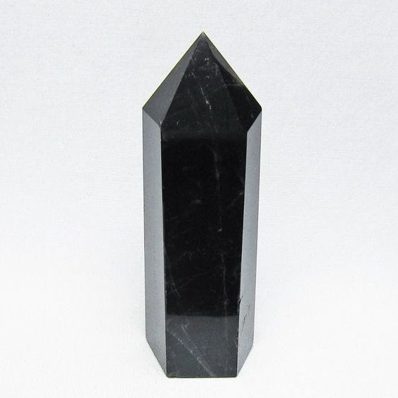 黒水晶 ポイント モリオン 六角柱 置物 一点物 152-4399