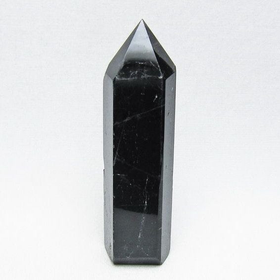 モリオン ポイント 黒水晶 六角柱 置物 一点物 152-4401