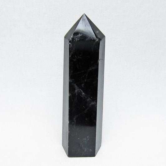 モリオン ポイント 黒水晶 六角柱 置物 一点物 152-4402