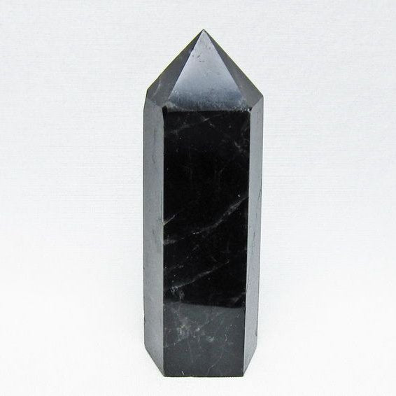 モリオン ポイント 黒水晶 六角柱 置物 一点物 152-4403