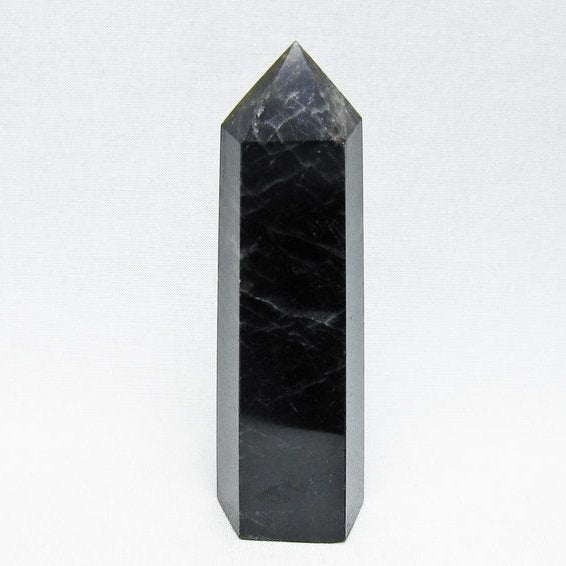 モリオン ポイント 黒水晶 六角柱 置物 一点物 152-4404