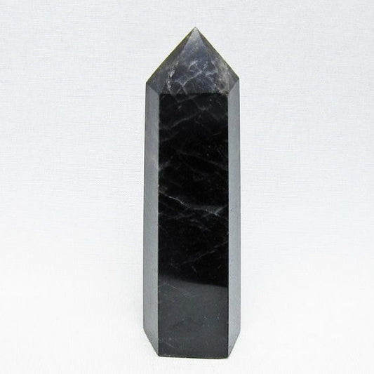モリオン ポイント 黒水晶 六角柱 置物 一点物 152-4404
