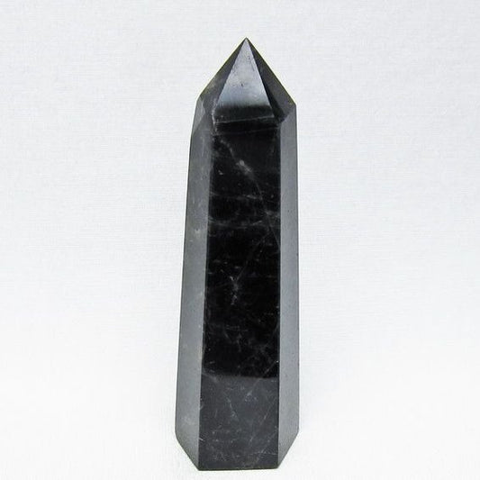 モリオン ポイント 黒水晶 六角柱 置物 一点物 152-4405