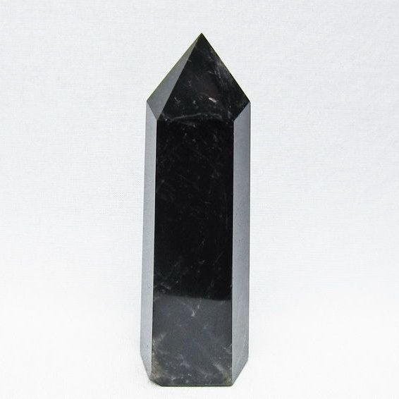 モリオン ポイント 黒水晶 六角柱 置物 一点物 152-4406