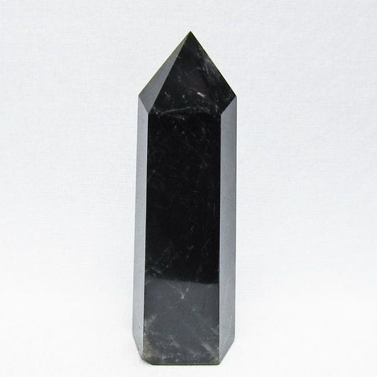 モリオン ポイント 黒水晶 六角柱 置物 一点物 152-4406