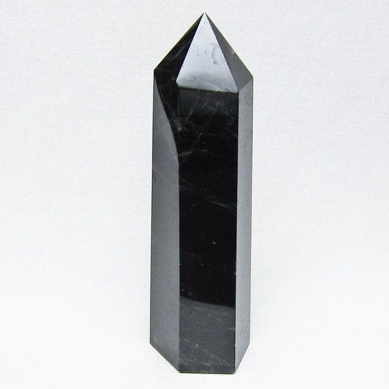 モリオン ポイント 黒水晶 六角柱 置物 一点物 152-4407