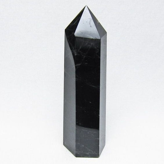 モリオン ポイント 黒水晶 六角柱 置物 一点物 152-4407