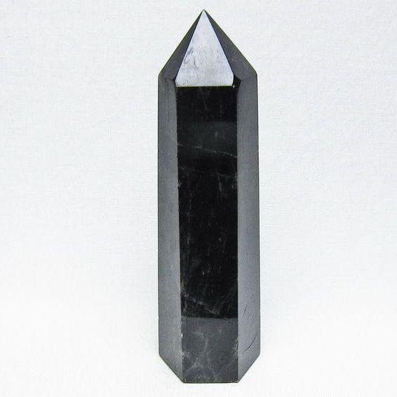 モリオン ポイント 黒水晶 六角柱 置物 一点物 152-4408