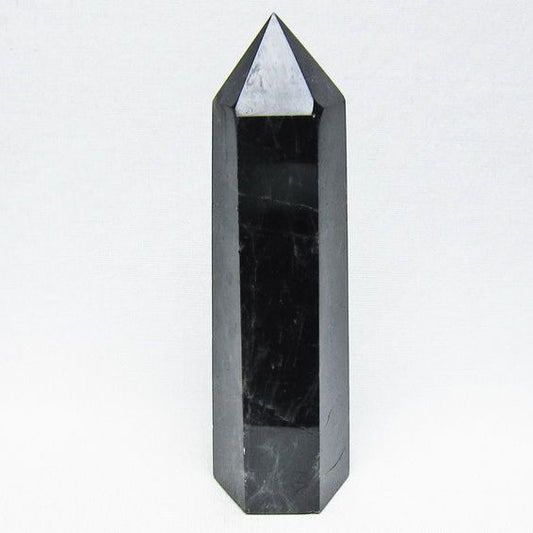 モリオン ポイント 黒水晶 六角柱 置物 一点物 152-4408