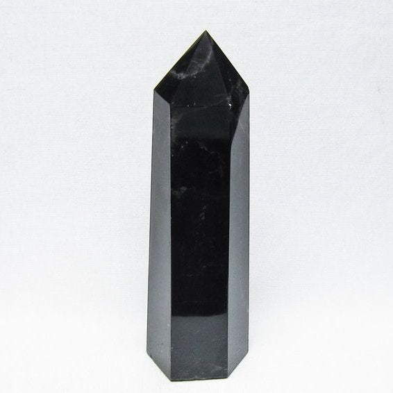 モリオン ポイント 黒水晶 六角柱 置物 一点物 152-4409