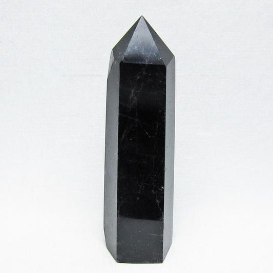 モリオン ポイント 黒水晶 六角柱 置物 一点物 152-4410