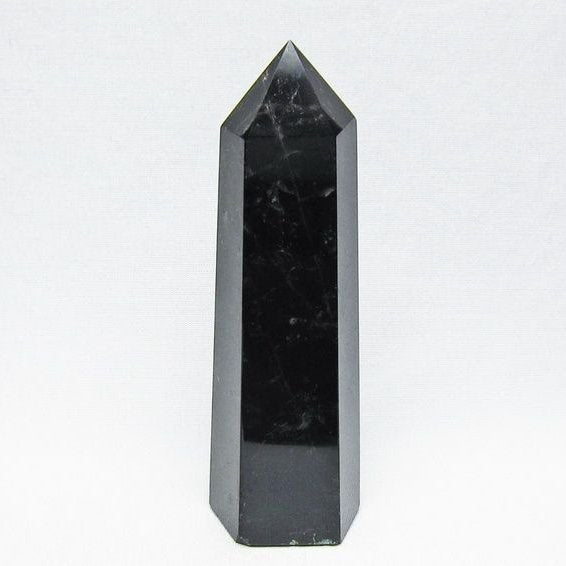 モリオン ポイント 黒水晶 六角柱 置物 一点物 152-4411
