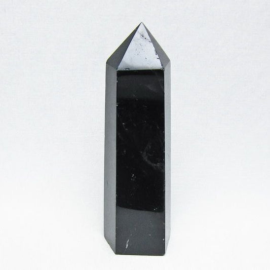 モリオン ポイント 黒水晶 六角柱 置物 一点物 152-4413