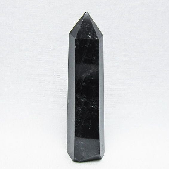 モリオン ポイント 黒水晶 六角柱 置物 一点物 152-4414