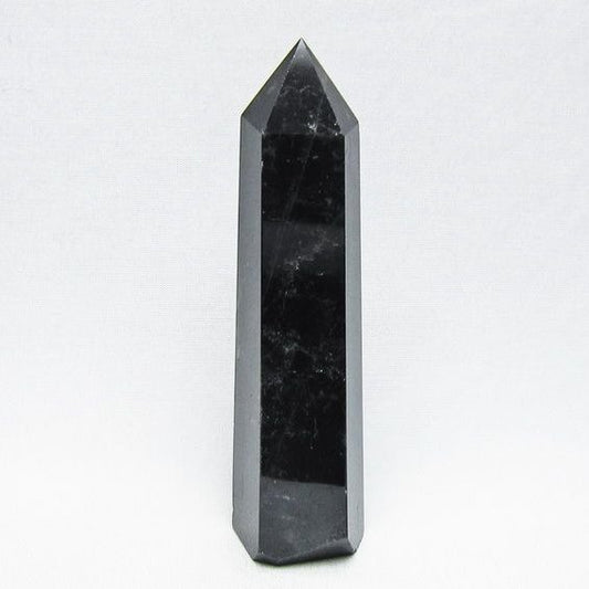 モリオン ポイント 黒水晶 六角柱 置物 一点物 152-4414
