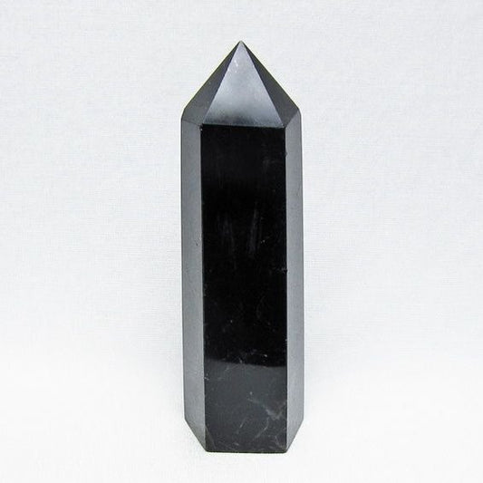 モリオン ポイント 黒水晶 六角柱 置物 一点物 152-4415