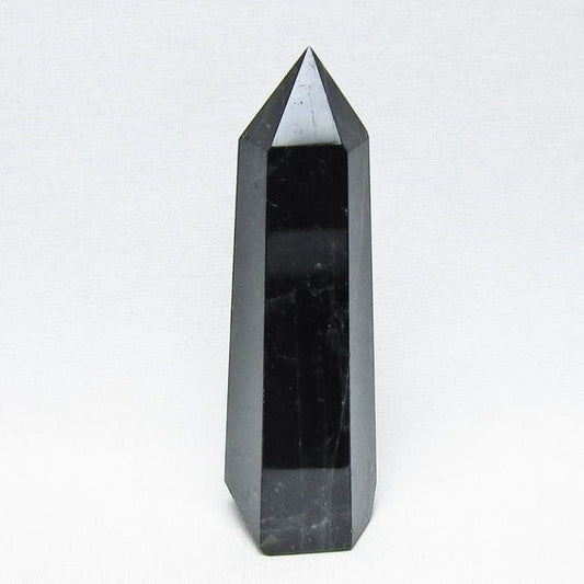 モリオン ポイント 黒水晶 六角柱 置物 一点物 152-4416