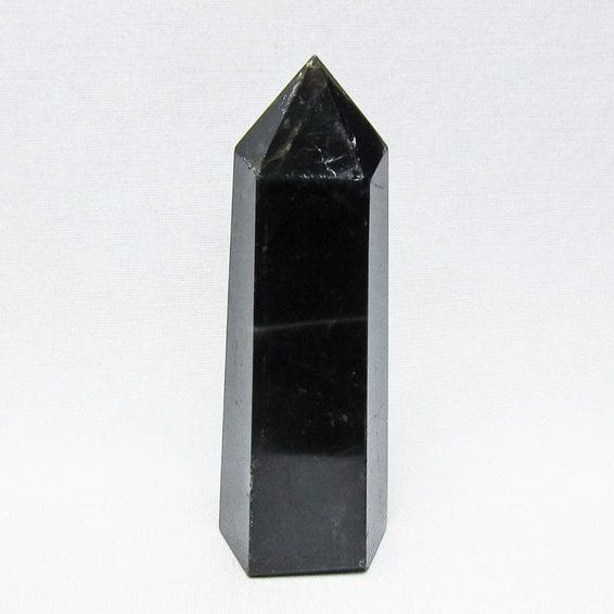 モリオン ポイント 黒水晶 六角柱 置物 一点物 152-4417
