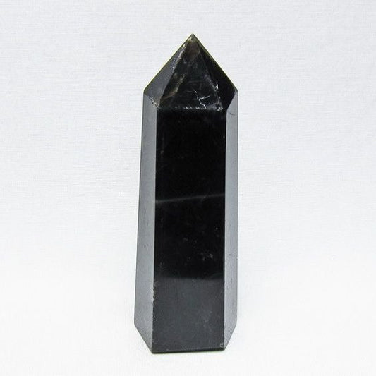モリオン ポイント 黒水晶 六角柱 置物 一点物 152-4417