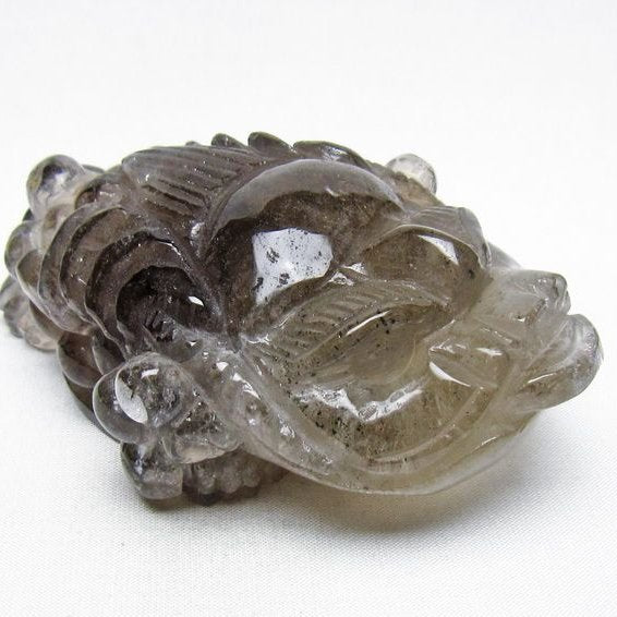水晶 手彫り-卓上置物-キンセン-金蟾 一点物 154-84