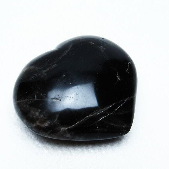モリオン 置物 黒水晶 ハート 一点物 155-557