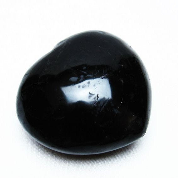 モリオン 置物 黒水晶 ハート 一点物 155-627
