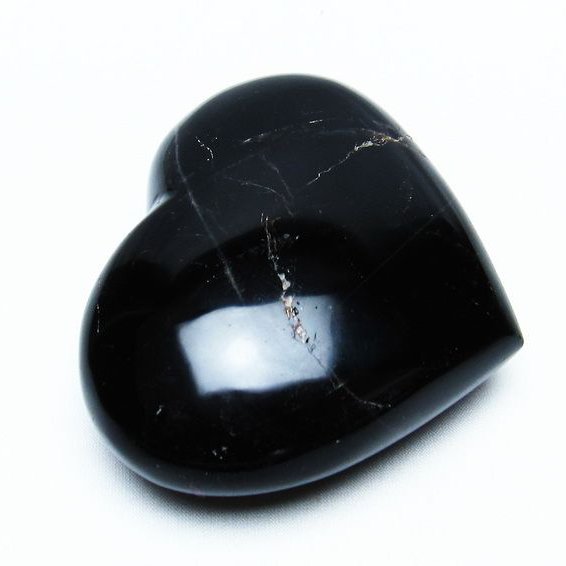 モリオン 置物 黒水晶 ハート 一点物 155-656