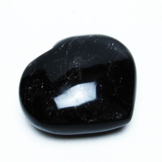 モリオン 置物 黒水晶 ハート 一点物 155-658